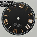 GRAMOCK 29mm Roman Index Dial Black White Gold Red Blue Dial suitable for NH35 NH36 movement watch accessories repair tools. 