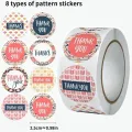 Thank You Stickers Roll of 100pcs 1 inch | Simple and Sincere | Waterproof | 100 Labels for Small Business, Packaging, Mailer Seal Stickers | Multicolour. 