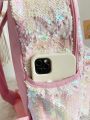 Glitter Unicorn Sequin Backpack for Girls - Cute Sparkly School Bag. 
