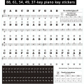 Piano sticker piano sticker note sticker piano chord keyboard sticker 61 88 beginner Keys piano notes stickers. 