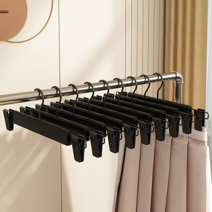 Home Frosted Plastic Trouser Rack Strong Seamless Clip Hangers To Dry Home Frosted Plastic Trouser Rack Strong Seamless Clip Hangers To Dry