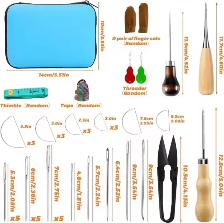 BUDDUR%20Leather%20Sewing%20Tools%20Kit%20With%20Waxed%20Threads%20And%20Finger-cot%20Hand%20Sewing%20Needles%20DIY%20Handmade%20Craft%20Accessories%20Set%20-%20Image%202