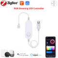 5V USB LED Strip RGB Light Tuya Zigbee 3.0 Smart Control Flexible Led Tape Adhesive TV Backlights Decor Work for Alexa  lightify. 