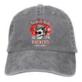 Washed Men's Baseball Cap Skull Dice Rockers Trucker Snapback Caps Dad Hat Rockabilly Rock and Roll Golf Hats. 