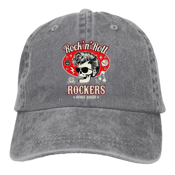 Washed%20Men's%20Baseball%20Cap%20Skull%20Dice%20Rockers%20Trucker%20Snapback%20Caps%20Dad%20Hat%20Rockabilly%20Rock%20and%20Roll%20Golf%20Hats%20-%20Image%204