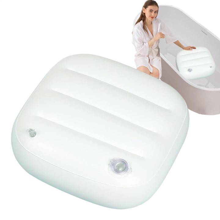 Hot Tub Booster Seat Inflatable Water Injection Double-Use Cushion Bath SPA Seat Pad Bathtub Anti-Hemorrhoids Inflatable Pillow