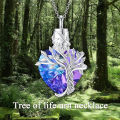 Heart Tree of Life Urn Necklace for Ashes Silver Cremation Jewelry with w/Funnel Filler Memorial Jewelry for Women Girls.