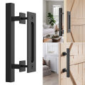 Yymall🚚Prompt Delivery🚚Heavy duty heavy duty sliding barn door pull handle garage door sheds metal hardware 304 kg black stainless steel door handles for wood doors, carbon steel and genuine stainless steel 1.2. 