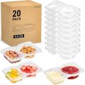20Pcs Reusable Snack Containers with Lids Portion Control Snack Pack ContainersDouble Compartment Snack Containers. 