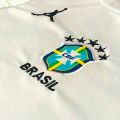 Brazil Away Jersey 2025 White Edition Football Sports T-Shirt for Men. 
