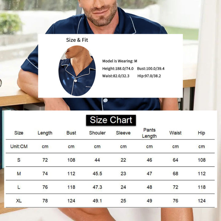 Men%20Satin%20Pajama%20Set%20Sleepwear%20for%20Man%20Summer%20Short%20Sleeve%20Button-Down%20Shirt%20&%20Shorts%20Pajamas%202%20Piece%20Home%20Clothes%20Short%20Suit%20-%20Image%206