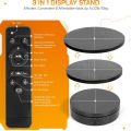 3-in-1 Photography Table.360° Rotating Table Adjustment Video Shooting Prop Jewelry Shoe Display Stand 3-speed Electric Rotation.