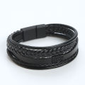 Men Genuine Leather Bracelets Multilayer Braided Rope Bracelets for Man Jewelry Bracelet Homme. 