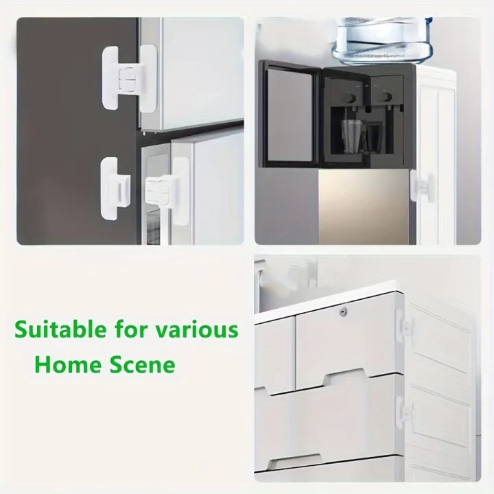 8Pcs%20Universal%20Refrigerator%20Lock%20Household%20Refrigerator%20Door%20Closer%20Multi-function%20Cabinet%20Door%20Lock%20Kids%20Security%20Protection%20-%20Image%205