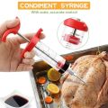 Meat Injector Syringe Marinade, BBQ Meat Syringe Marinade Injector With Stainless Steel Needle for Restaurant Hotel Home Kitchen BBQ Party Sauce Injector. 