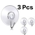 Suction Cup Hooks, 1.77 Inches Clear PVC Suction Cups with Metal Hooks Removable Small Suction Cups for Kitchen Bathroom Shower Wall Window Glass Door. 