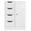 BM-MART Cabinets: 23.6'' W x 31.5'' H x 11.8'' D Free-Standing Bathroom Cabinet. 