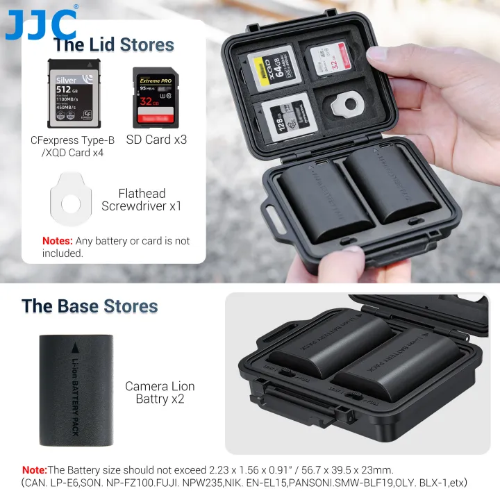 JJC%20Camera%20Battery%20Memory%20Card%20Case%20Battery%20Holder%20Box%20For%20%20LP-E6%20Fuji%20NP-W235%20Olympus%20BLX-1%20%20NP-FZ100%20%20EN-EL15%20-%20Image%207