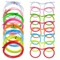 1/8pcs Funny Straw Glasses Soft PVC Glasses Flexible Drinking Straws Kids Party Supplies Bar Supplies Creativity Toy Kids.