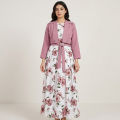 Dealistan Eid Collection Digital Printed Maxi Dress With Coat For Girls & Women | Designer 2Pc Maxi Coat Set | Latest Trendy Eid Party Wear | Beautiful Multicolour | Premium Quality | All Sizes Available | New Arrival Pakistan. 