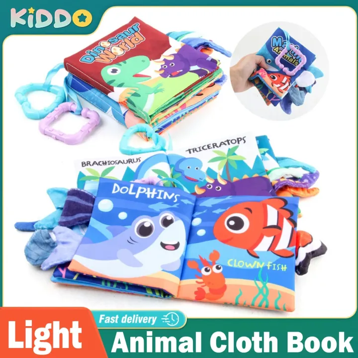 0-36M Baby 3D Cloth Book Early Learning Toy Tail Puzzle Parent-child Interactive Soft Cloth Infants Activity Toys for Babies