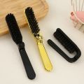 1PCS Soft Boar Bristle Beard Brush Hairdressing Hair Styling Comb For Beard Men's Shaving Brush Fold Beard And Mustache Brush. 