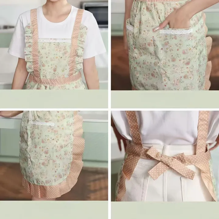1Pc%20Kitchen%20Household%20Cooking%20Canvas%20Apron%20Women%20Oil-Proof%20Waterproof%20Adult%20Waist%20Fashion%20Coffee%20shop%20Flower%20shop%20Overalls%20Apron%20-%20Image%204