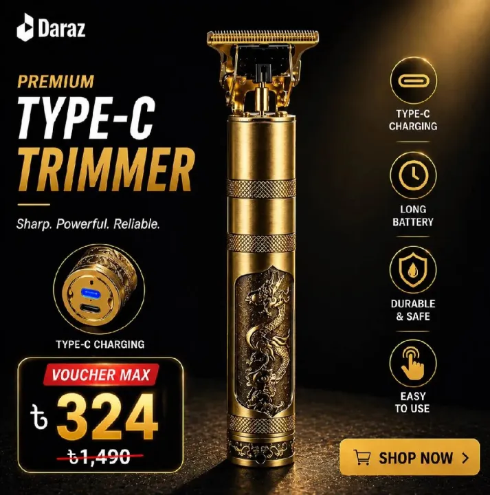 Vintage%20T9%20Hair%20Trimmer%20Electric%20Hair%20Clipper%20Haircut%20trimmer%20For%20Men%20Type-C%20Metal%20Body%20-%20Image%202