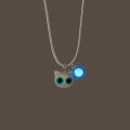 Cute Cartoon Big Eye Cat Luminous Bracelets Glow In The Dark Fluorescence Pendant Bracelet For Women Couple Friendship Jewelry.