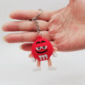 Cartoon Chocolate Bean Keychain Resin Doll Couple Key Chain Men's and Women's Jewelry Bag Pendant Children Lovely Keychain. 