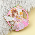 Anime Card Captor Cartoon Cute KINOMOTO SAKURA Enamel Pins for Women Men Lapel Badge Girls Cosplay Props Brooch Jewelry Gifts.