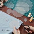 8pcs Acrylic Sewing Templates Clear Rulers Round Patterns Embroidery Drawing Template Quilt Stitch  for Cutting and Design. 