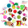 Kitten Toys Variety Pack-Pet Cat Toys Combination Set Cat Toy Funny Cat Stick Sisal Mouse Bell Ball Cat Supplies. 
