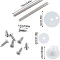 1/4set Zinc Alloy Toilet Seat Hinges Replacement Kit Lid Connectors Fittings Universal Toilet Accessories Repair Parts.
