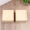 Wooden Box Unfinished Storage Box with Slide Top Natural Candlenut Card Keeper Wood Jewelry Box for Storage and Home Decoration. 