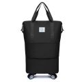 Trolley Large Capacity Folding Travel Bag | luggage bag with wheels Lightweight Waterproof Carry on Luggage Bag with Fixed Strap | Dry and Wet Separation Foldable Travel Duffel Bag. 