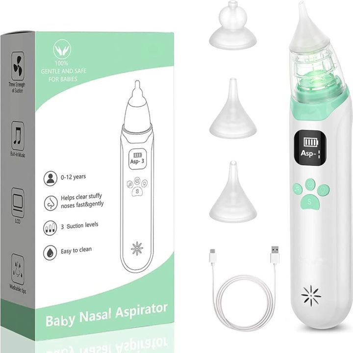 Snot Machine Electric Nasal Aspirator Snot Sucker for Babies And Kids Nasal Care ...