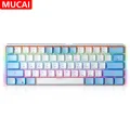 MUCAI MK61 USB Gaming Mechanical Keyboard Red Switch 61 Keys Wired Detachable Cable RGB Backlit Hot Swappable. 