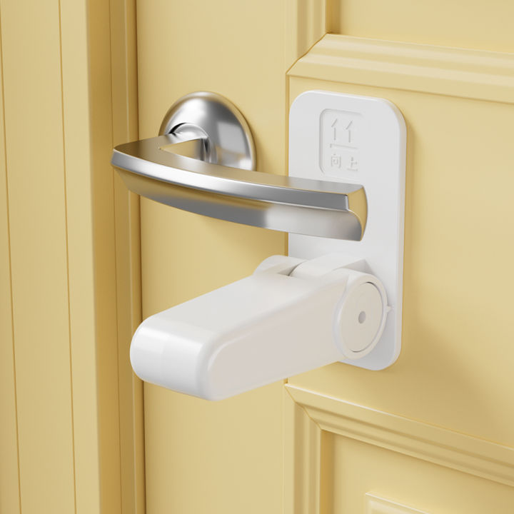 Door%20Lever%20Lock%20Universal%20Anti-open%20Handle%20Child%20Baby%20Safety%20Locks%20Punch-free%20Multifunction%20Hidden%20Button%20Buckle%20Safety%20Lock%20-%20Image%203