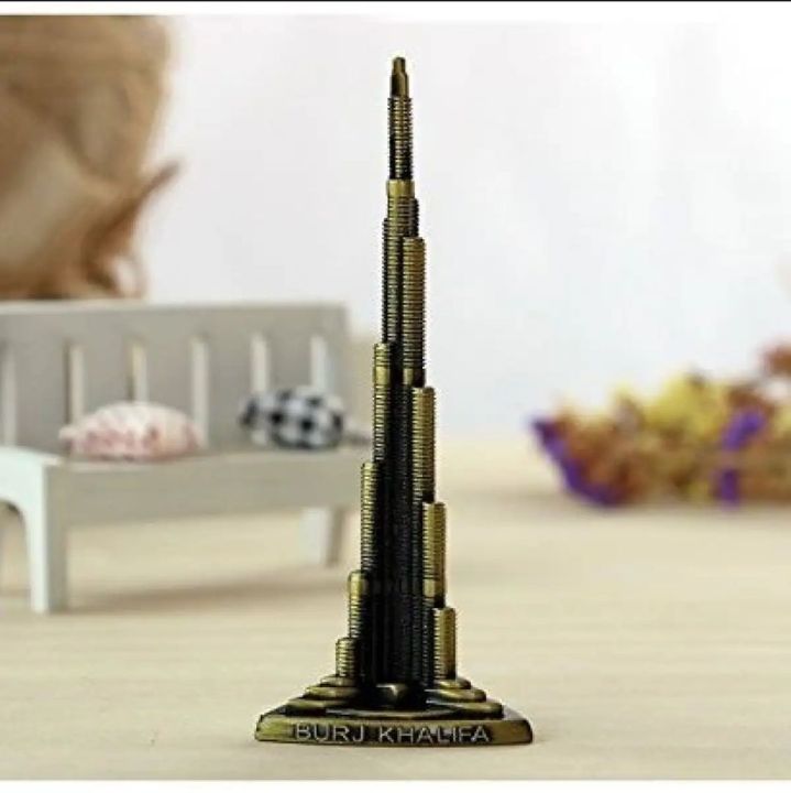 9 Inches Burj khalifa metal material Showpiece for Home & Office Decoration