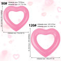 1PC Foldable Portable Heart Pool Float Ring for Adults - Inflatable Summer Beach Party Gift. 