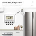 TM03 Digital Timer Switch Outlet Electronic Kitchen Timer Outlet 12/24 Hour Cycle Programmable Timer Outlet Time Setting. 