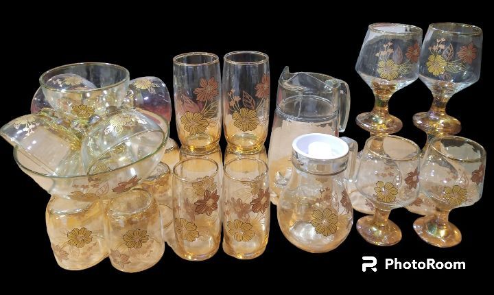 cool set /28 pice cool set / crystal gold cool set/jahez gift pack set/28 pice gift set/crystal cool set/18 glass set