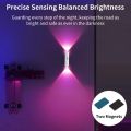 Smart RGB Gradient Wall Light Motion Sensor Magnetic Rechargeable Wall Sunset Lamp for Bedroom Closet Garden Room Decoration. 