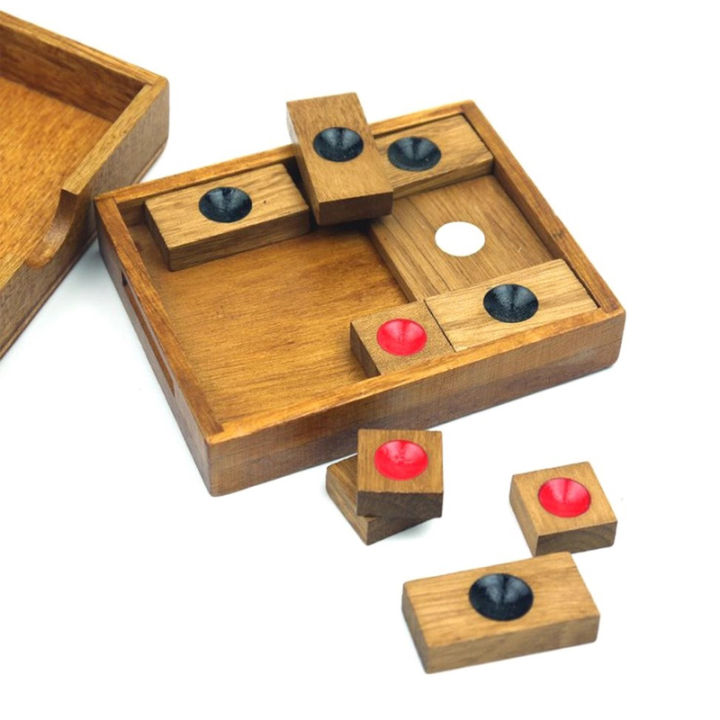 Huarong Dao Puzzle Strategy Games Logical Thinking Toys Wooden Brain Teasers for Adults Kids Boys Girls Intellectual 