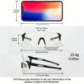 1pcs Unisex New Oversized Rimless Glasses Photochromic Lenses, Lightweight & Durable Eye Protection. 