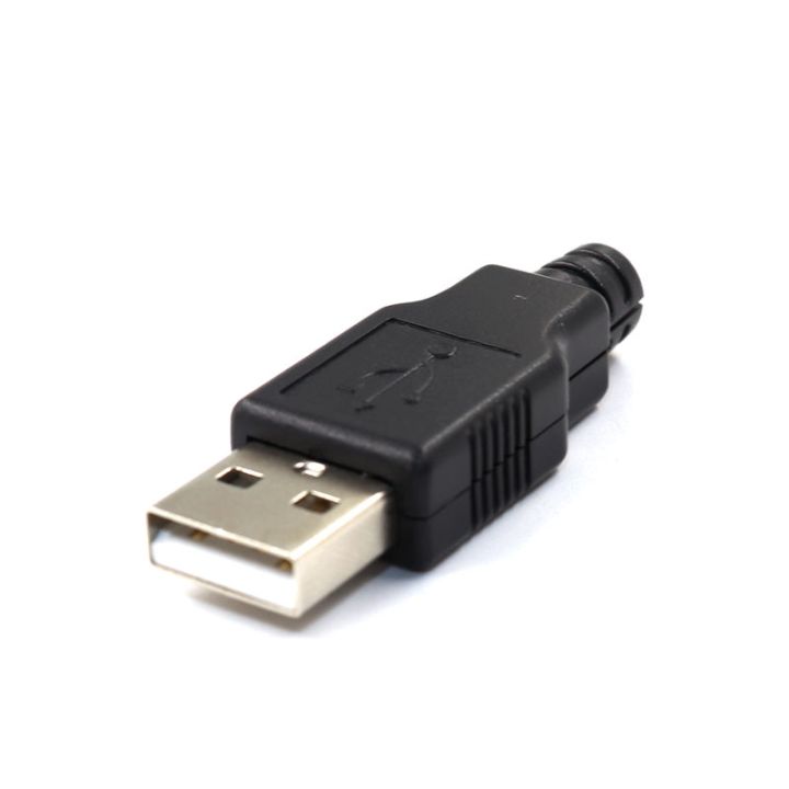 10pcs%20Type%20A%20Male%20Female%20USB%204%20Pin%20Plug%20Socket%20Connector%20With%20Black%20Plastic%20Cover%20Type-A%20DIY%20Kits%20-%20Image%205