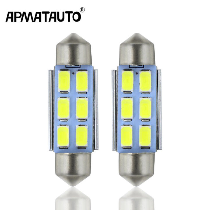 4x for VW Bora Caddy Golf III V Jetta NUMBER PLATE LIGHT LED 39mm c5w for Samsung 6-SMD Error Free White and Crystal Blue