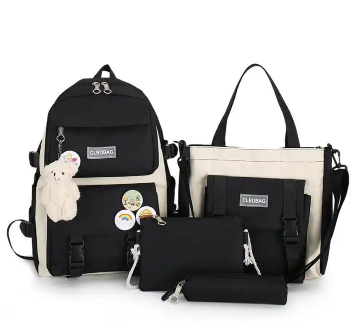 4pcs girls college bagpack