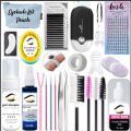 Professional Eyelash Extension Kit Self Grafting Extension Kit for Practice Kit Set Cluster for Stainless Steel Precision Glue Ring Tools Set. 